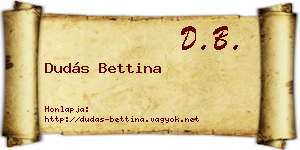 Dudás Bettina névjegykártya