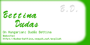 bettina dudas business card