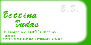 bettina dudas business card